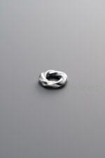 925 Sterling Silver-Antiqued-Twist-Textured Slider Bail-6mm - Image 3