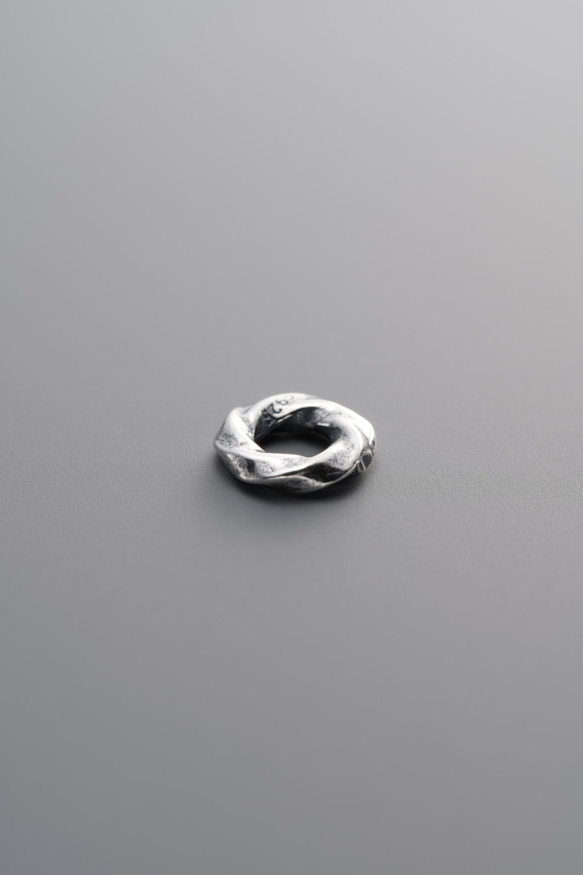 925 Sterling Silver-Antiqued-Twist-Textured Slider Bail-6mm - Image 4