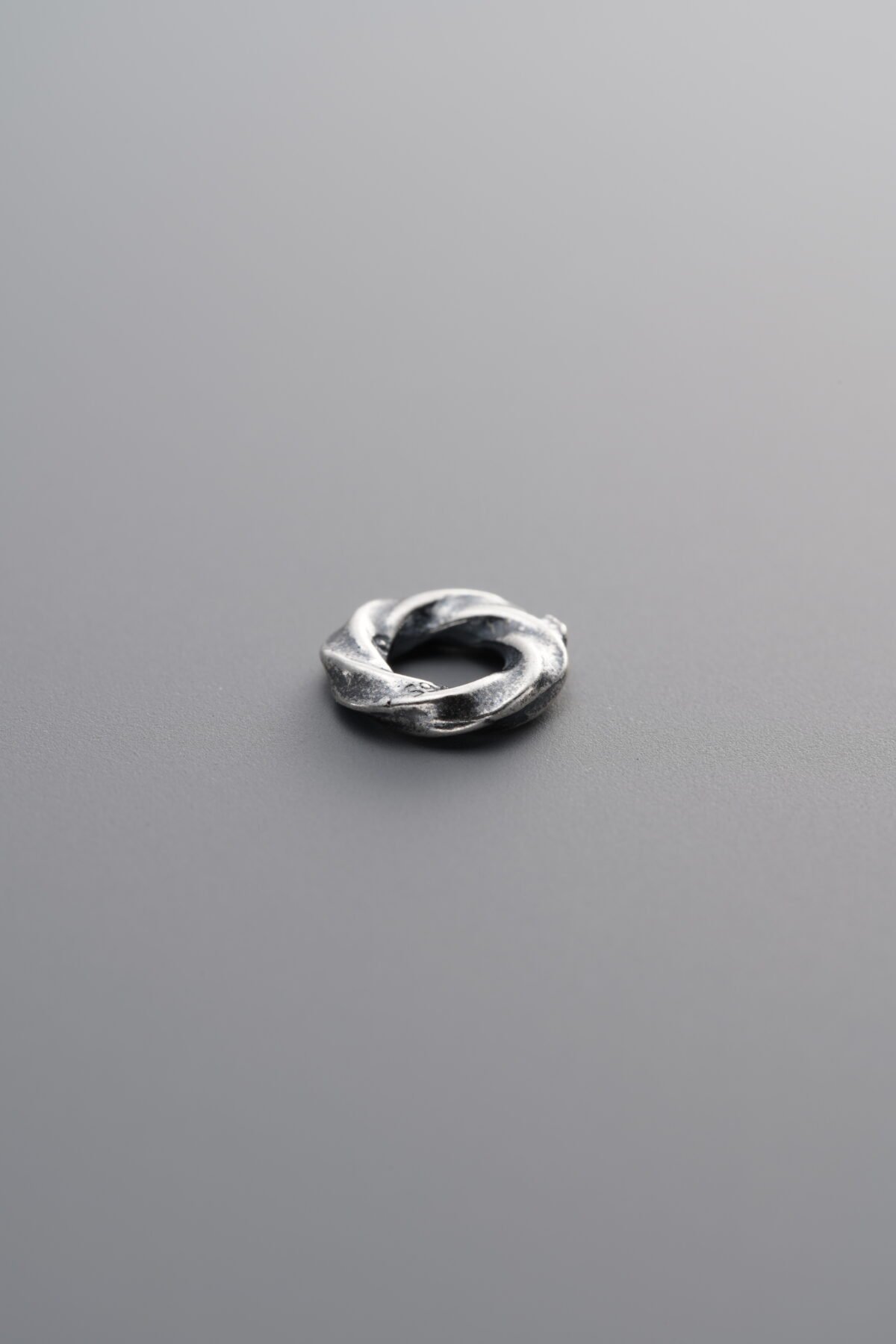 925 Sterling Silver-Antiqued-Twist-Textured Slider Bail-6mm - Image 1