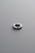 925 Sterling Silver-Antiqued-Twist-Textured Slider Bail-6mm