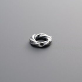 925 Silver-Vintage-Twist-Textured Sliding Ring-6mm