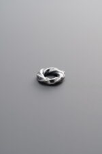 925 Sterling Silver-Antiqued-Twist-Textured Slider Bail-6mm