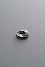 925 Sterling Silver-Antiqued-Hammered Slider Bail-7mm