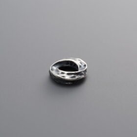 925 Silver-Vintage-Hammered Surface Sliding Ring-7mm