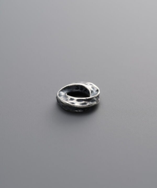 925 Silver-Vintage-Hammered Surface Sliding Ring-7mm