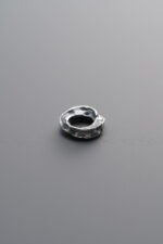 925 Sterling Silver-Antiqued-Hammered Slider Bail-7mm - Image 3