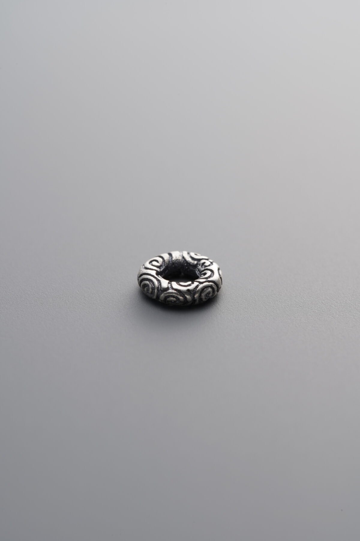 925 Sterling Silver-Antiqued-Spiral Slider Bail-5mm - Image 4