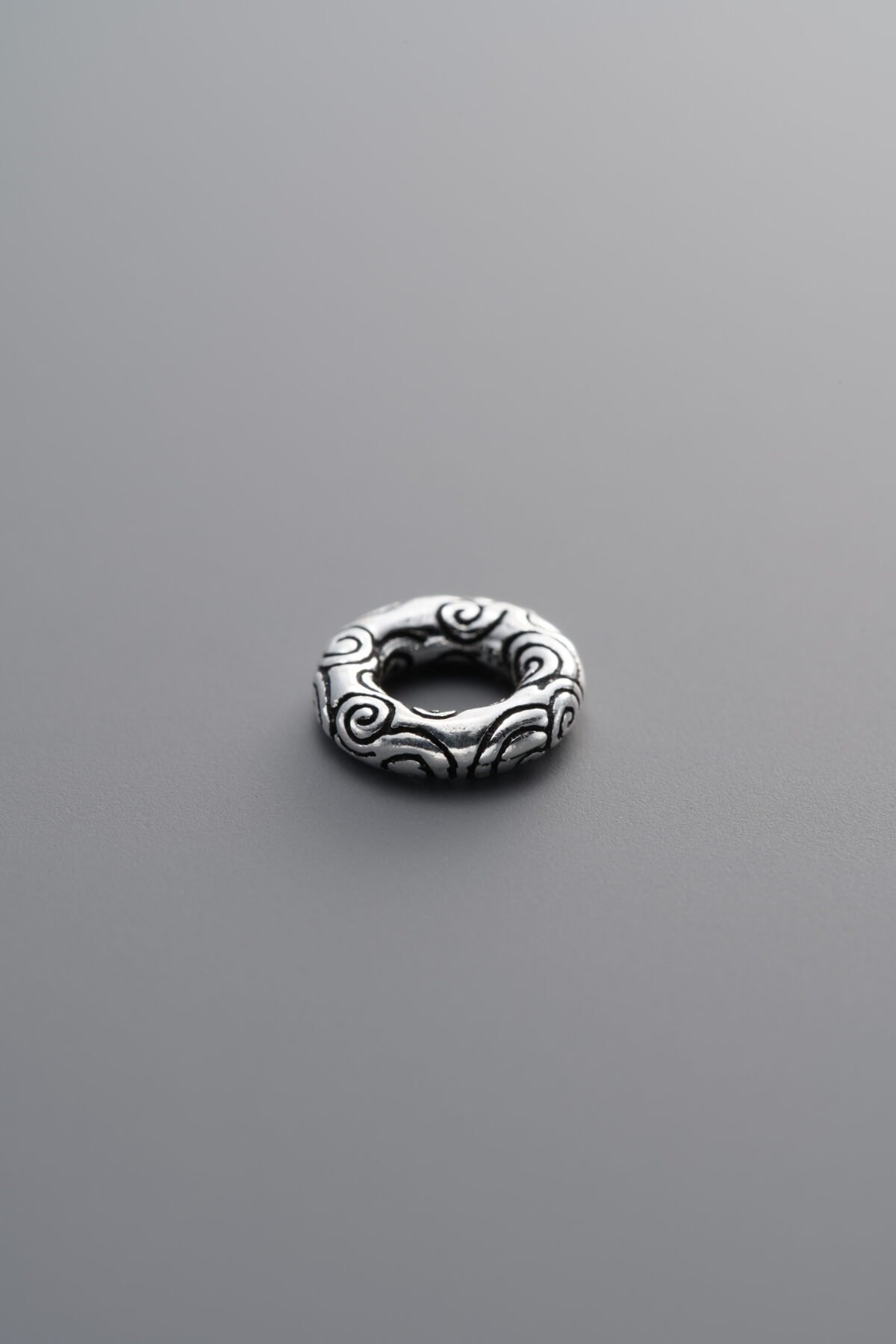 925 Sterling Silver-Antiqued-Spiral Slider Bail-8mm - Image 3