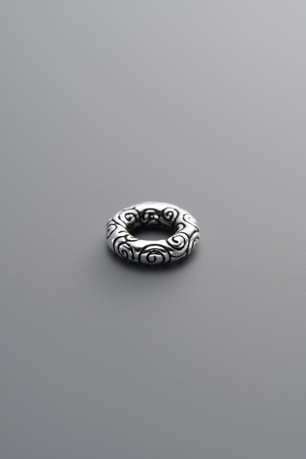 925 Sterling Silver-Antiqued-Spiral Slider Bail-8mm - Image 4