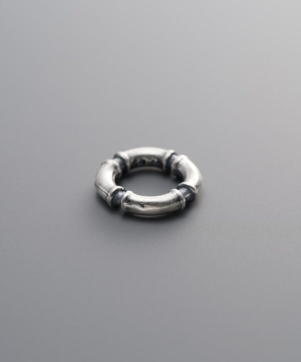 925 Sterling Silver-Antiqued-Bamboo Joint Slider Bail-10mm