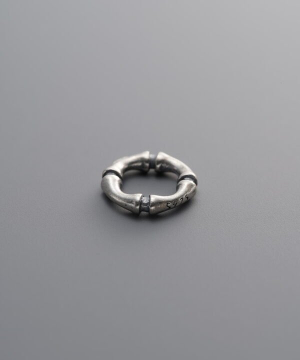 925 Silver-Vintage-Bamboo Joint Sliding Ring-8mm