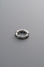 925 Sterling Silver-Antiqued-Bamboo Joint Slider Bail-8mm - Image 4