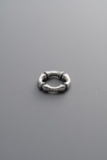 925 Sterling Silver-Antiqued-Bamboo Joint Slider Bail-8mm - Image 3
