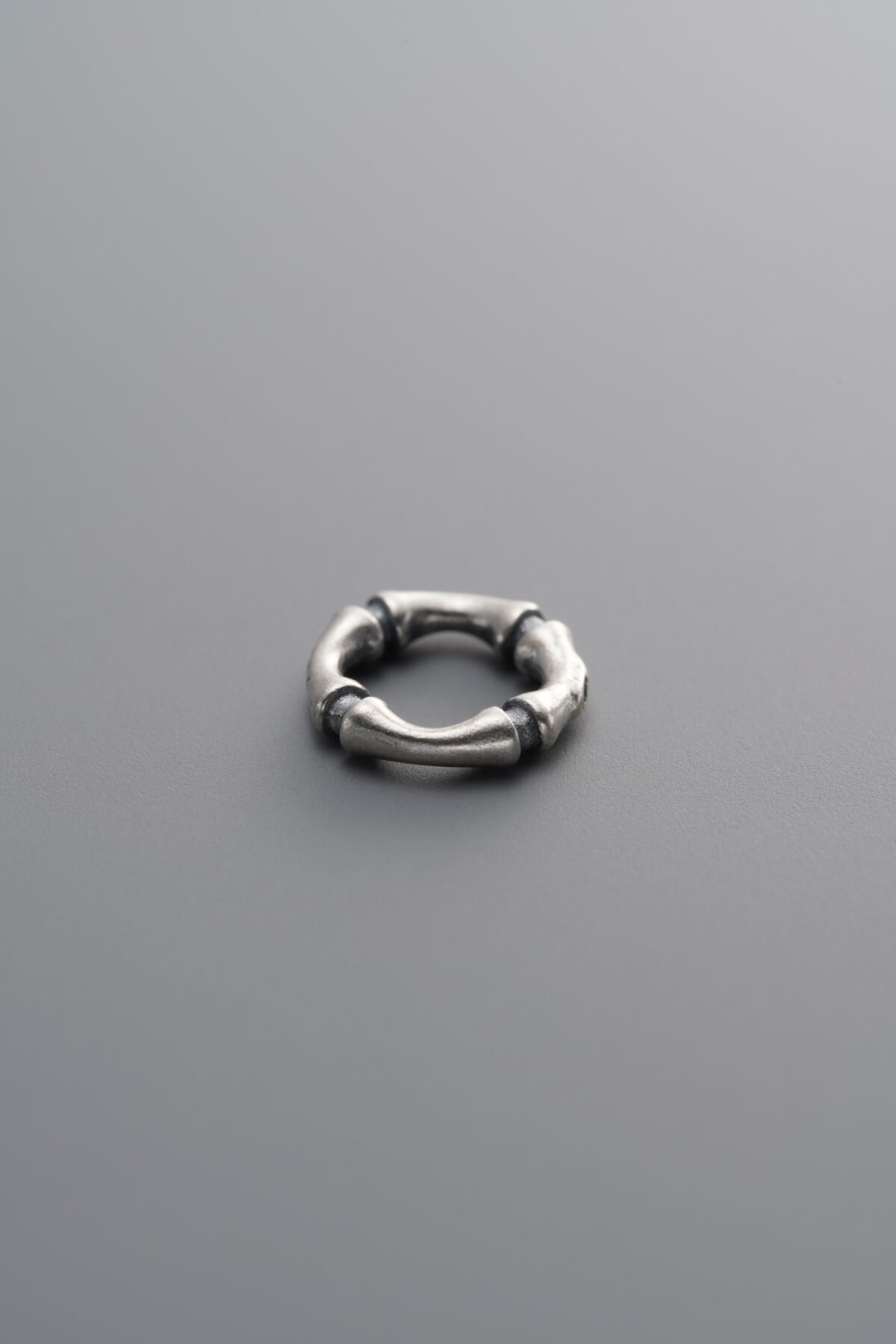 925 Sterling Silver-Antiqued-Bamboo Joint Slider Bail-8mm - Image 2