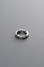 925 Sterling Silver-Antiqued-Bamboo Joint Slider Bail-8mm - Image 2