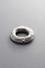 925 Sterling Silver-Antiqued-Leaf Slider Bail-19mm - Image 2