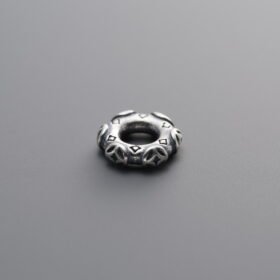 925 Sterling Silver-Antiqued-Coin Pattern Slider Bail-7mm