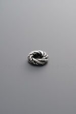 925 Sterling Silver-Antiqued-Twisted Slider Bail-7mm - Image 4