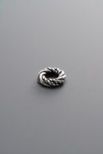 925 Sterling Silver-Antiqued-Twisted Slider Bail-7mm - Image 2