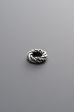 925 Sterling Silver-Antiqued-Twisted Slider Bail-7mm - Image 2