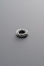 925 Sterling Silver-Antiqued-Twisted Slider Bail-7mm