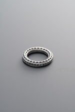 925 Silver-Vintage-Hammered Pattern Sliding Ring-11mm - Image 3