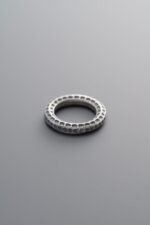 925 Sterling Silver-Antiqued-Hammered Slider Bail-11mm - Image 3