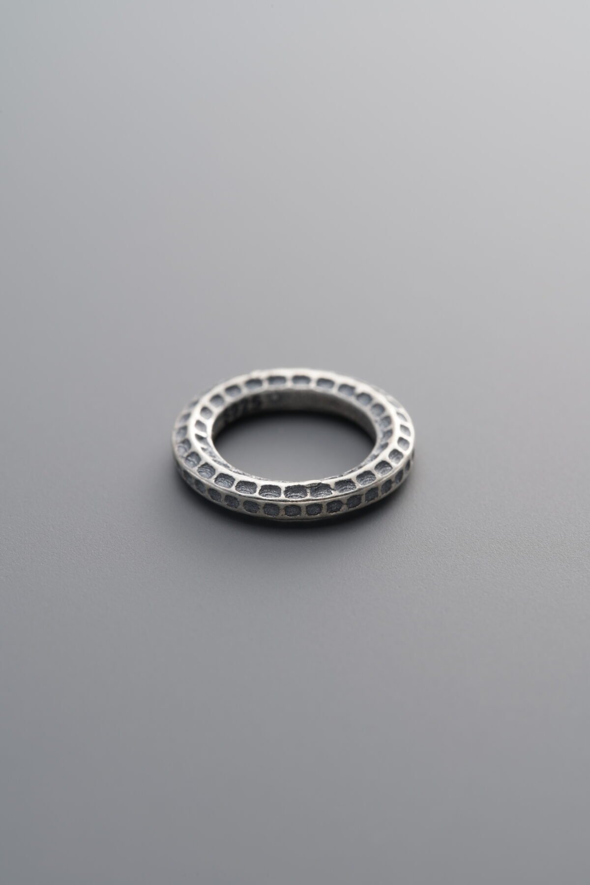 925 Sterling Silver-Antiqued-Hammered Slider Bail-11mm - Image 2