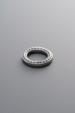 925 Sterling Silver-Antiqued-Hammered Slider Bail-11mm - Image 2