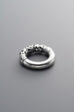 925 Sterling Silver-Antiqued-Auspicious Cloud Fret Pattern Slider Bail-13mm - Image 4