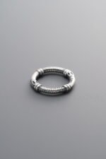 925 Silver-Vintage-Bamboo Joint Sliding Ring-12mm