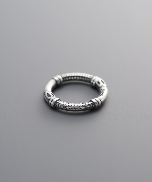 925 Sterling Silver-Antiqued-Bamboo Joint Slider Bail-12mm