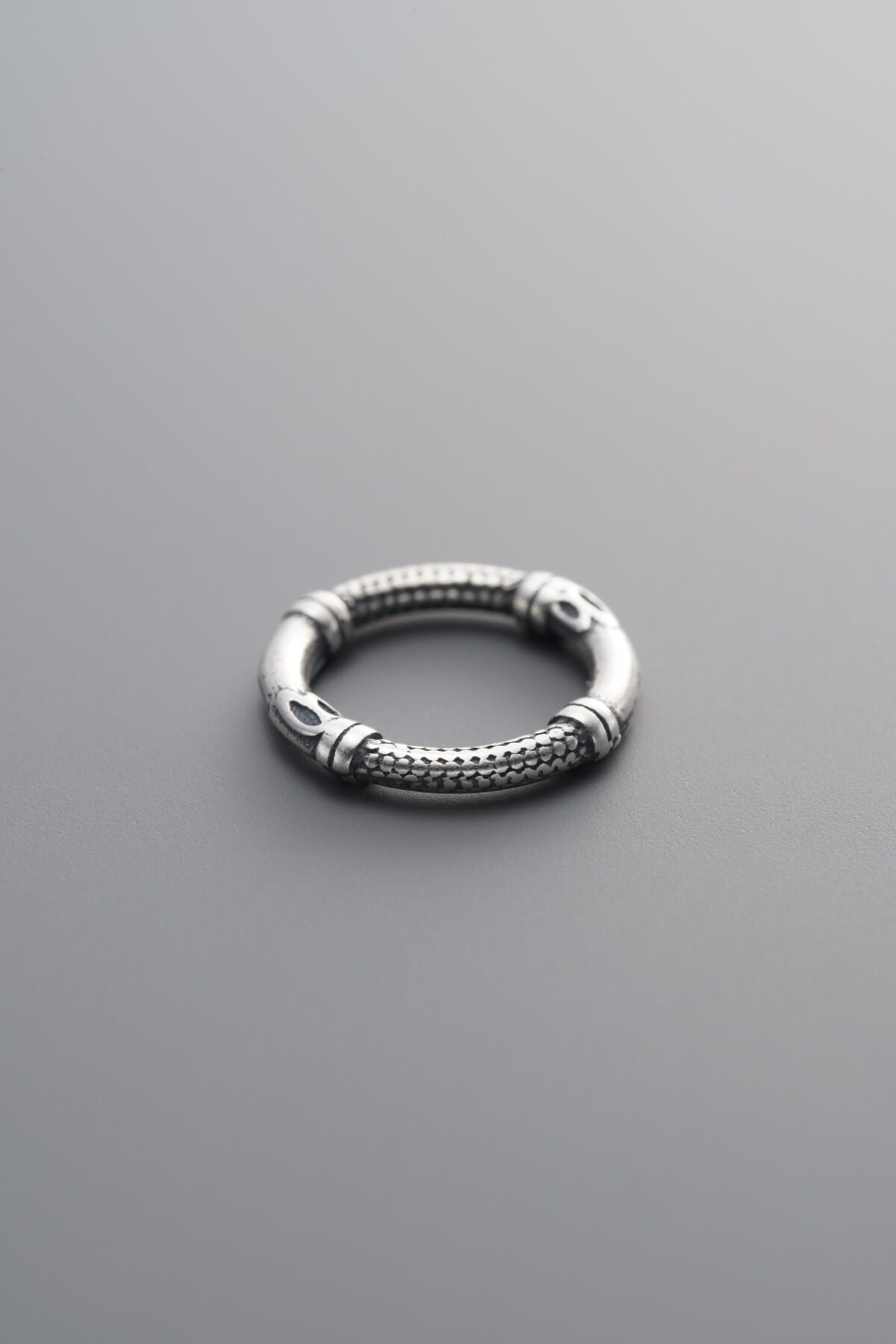 925 Sterling Silver-Antiqued-Bamboo Joint Slider Bail-12mm - Image 3