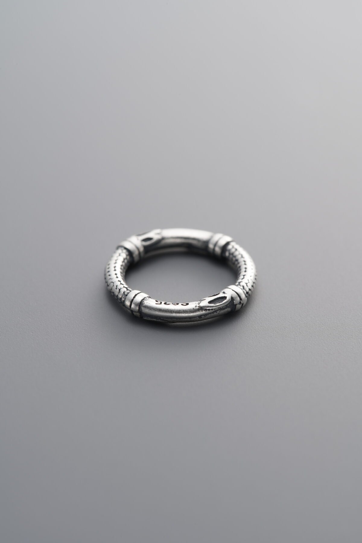 925 Sterling Silver-Antiqued-Bamboo Joint Slider Bail-12mm - Image 2