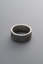 925 Sterling Silver-Antiqued-Patterned Slider Bail Bead-13mm