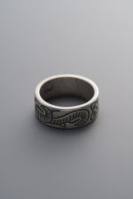 925 Sterling Silver-Antiqued-Patterned Slider Bail Bead-13mm - Image 3