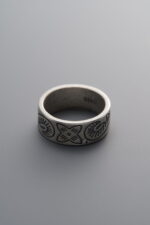 925 Sterling Silver-Antiqued-Patterned Slider Bail Bead-13mm - Image 2