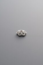 925 Sterling Silver-Bright-Flower Bead Cap-6mm