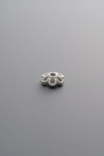 925 Sterling Silver-Bright-Flower Bead Cap-6mm - Image 3