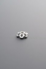 925 Sterling Silver-Bright-Flower Bead Cap-6mm