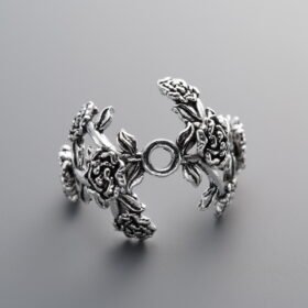 925 Silver-Vintage-Flower Bead Cap-19mm