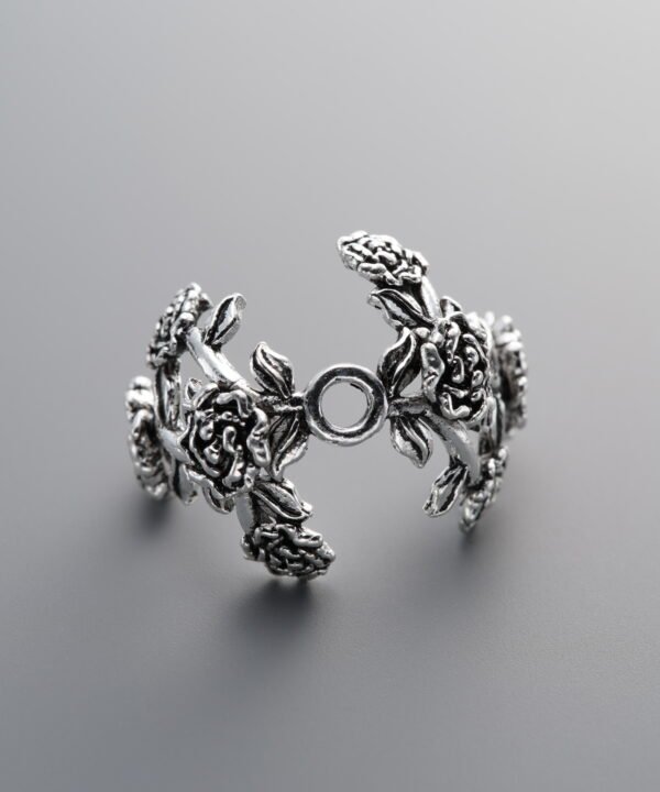 925 Sterling Silver-Antiqued-Flower Bead Cap-19mm