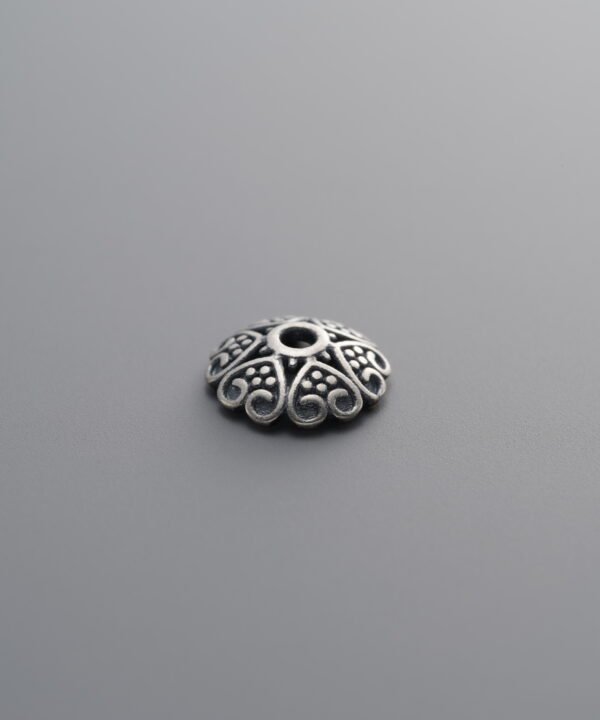 925 Silver-Vintage-Flower Bead Cap-8mm