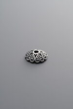 925 Sterling Silver-Antiqued-Flower Bead Cap-8mm