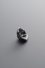 925 Sterling Silver-Antiqued-Flower Bead Cap-9mm - Image 2
