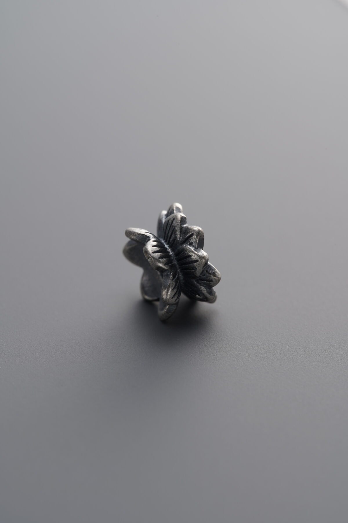 925 Sterling Silver-Antiqued-Flower Bead Cap-7mm - Image 4