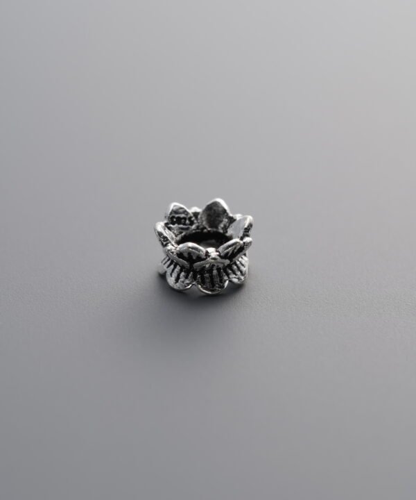 925 Sterling Silver-Antiqued-Flower Bead Cap-5mm