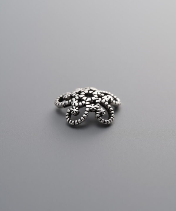 925 Silver-Vintage-Flower Bead Cap-10mm