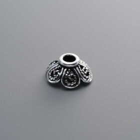 925 Silver-Vintage-Flower Bead Cap-8mm