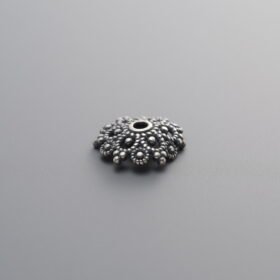 925 Silver-Vintage-Antique Finish Bead Cap-9mm